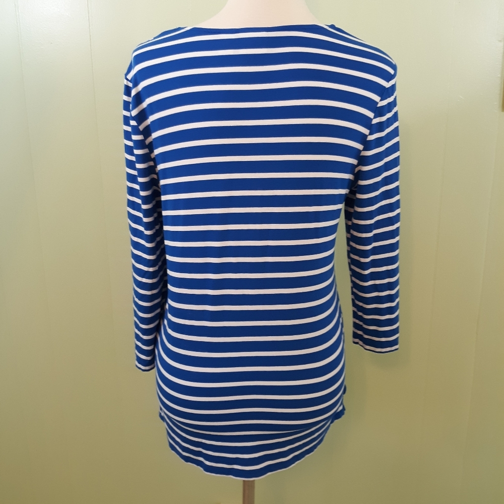 Chico's draped tunic top blouse sz 0 4 *J - Picture 6 of 6